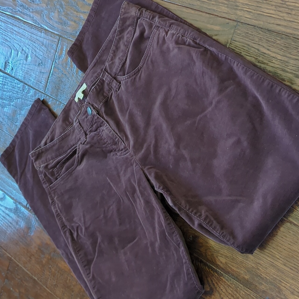 EILEEN FISHER I Plum Lightweight Fine Wale Straight Leg Corduroy Pants, S
